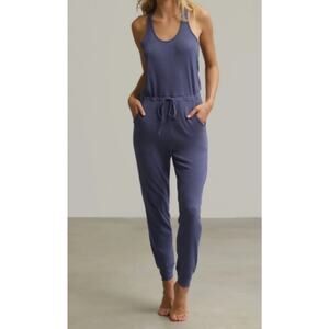 NWT Commando Jumpsuit Womens XS Blue Luxury Ribbed Racerback Pima Cotton Modal